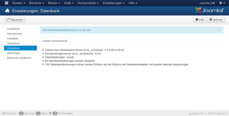 Joomla 3-Datenbank-Ansicht