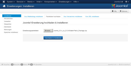 Joomla 3-Erweiterungsmanager